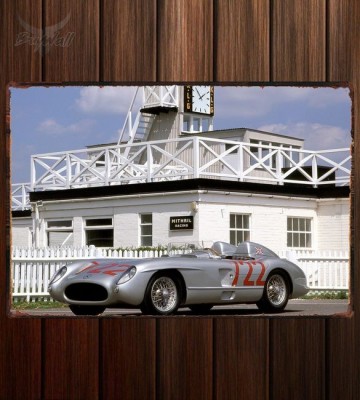 Металлическая табличка Mercedes-Benz 300SLR Mille Miglia (W196S)